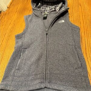 The North Face Gray Fleece Hoodie Sweatshirt